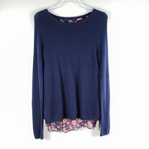 Lucky Vrand Knit Hight-Low Floral Lined Crossback